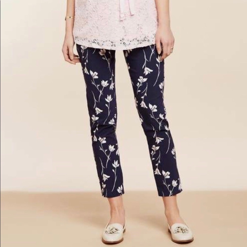 Maternity Cute black/white floral ankle pants